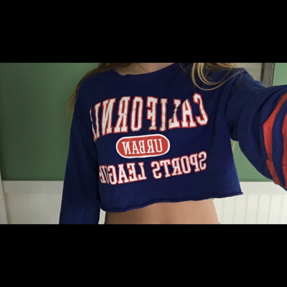 california cropped long sleeve tee